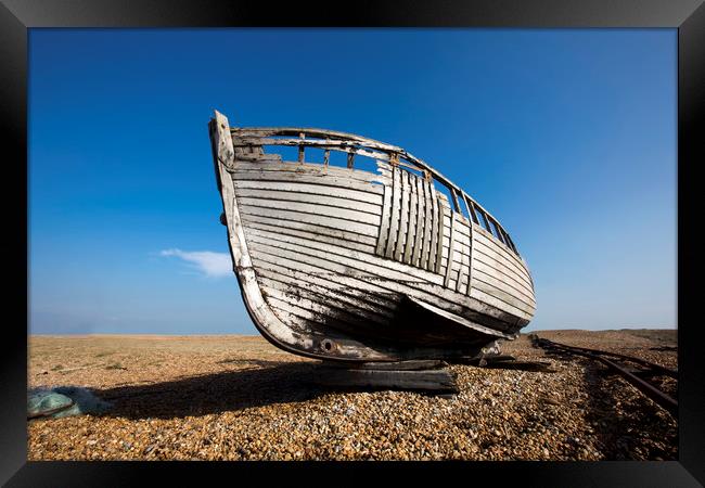 Beached Boat Framed Print by David Hare
