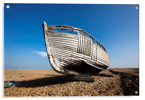 Beached Boat Acrylic by David Hare