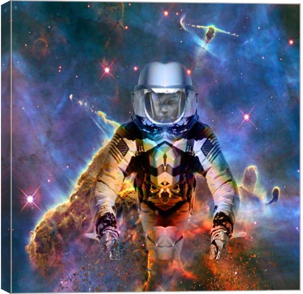 Astronaut Disintegration Canvas Print by Matthew Lacey