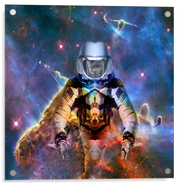 Astronaut Disintegration Acrylic by Matthew Lacey