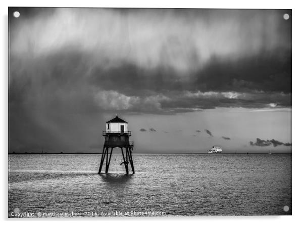 Storm on Final Approach to Harwich Acrylic by matthew  mallett