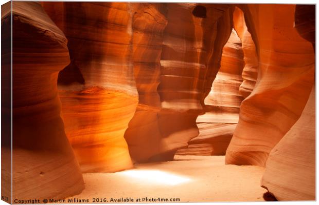 Antelope Canyon  Canvas Print by Martin Williams