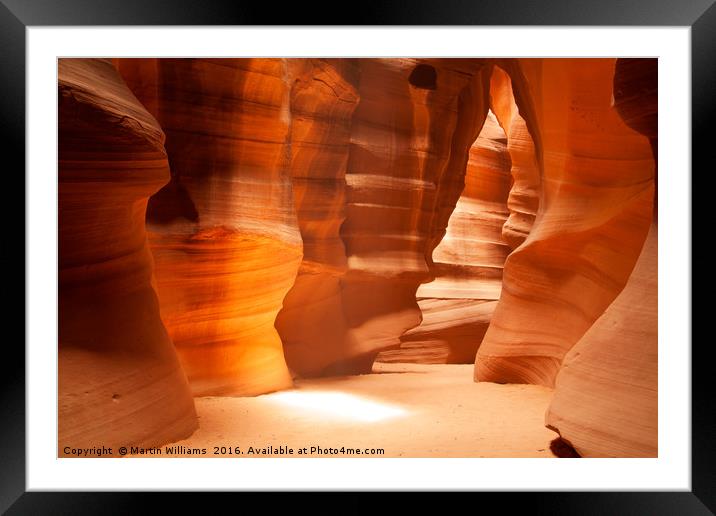 Antelope Canyon  Framed Mounted Print by Martin Williams