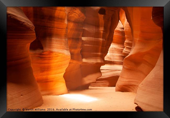 Antelope Canyon  Framed Print by Martin Williams