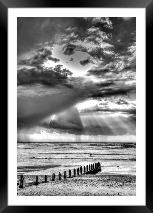 Sun-rays and Showers Framed Mounted Print by Malcolm McHugh