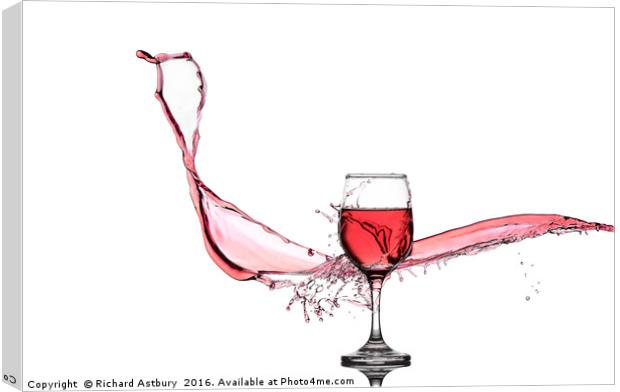Wine Splash Canvas Print by Richard Astbury