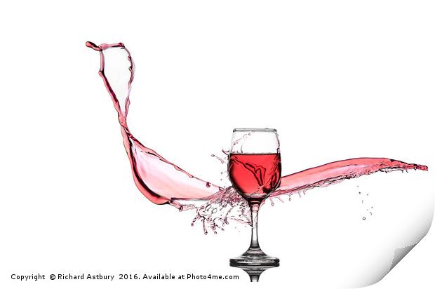 Wine Splash Print by Richard Astbury