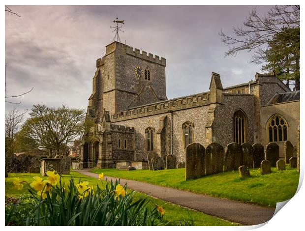 Holy Cross Church, Ramsbury, Wiltshire, UK Print by Mark Llewellyn