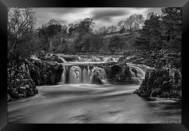 Low Force Waterfalls Framed Print by Roger Green