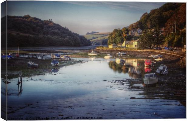 Reflections at Looe Harbour Canvas Print by Craig Preedy