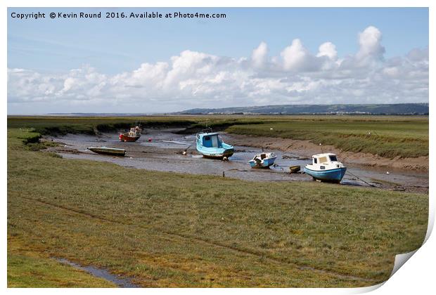 Loughor Estuary Print by Kevin Round