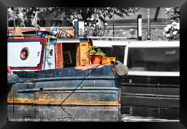 Colorful Narrowboats in Birmingham Framed Print by RJ Bowler