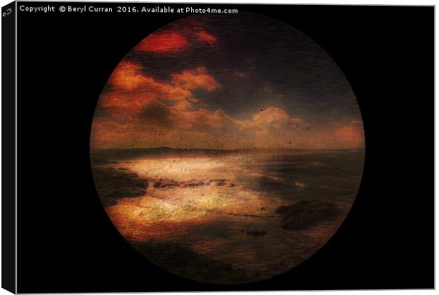 Golden Twilight at Gwithian Beach Canvas Print by Beryl Curran