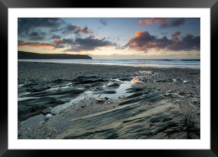 Golden Lining Framed Mounted Print by Michael Brookes