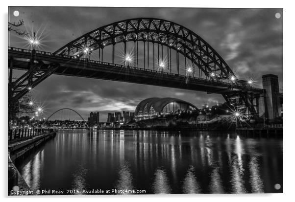 The Tyne bridge Acrylic by Phil Reay