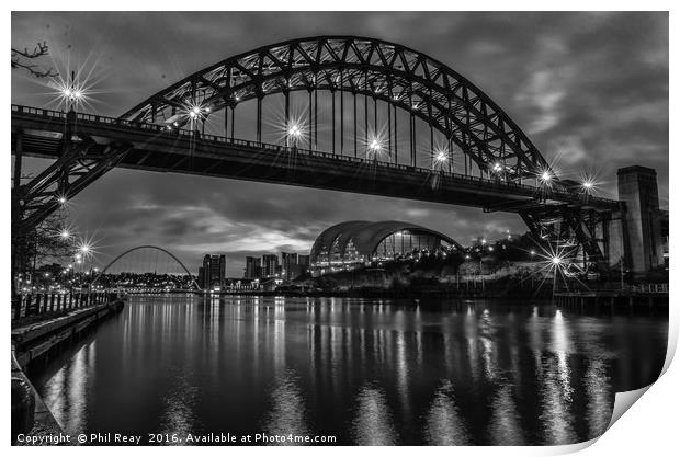 The Tyne bridge Print by Phil Reay