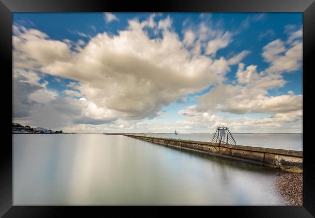 Cowes Breakwater Framed Print by Wight Landscapes