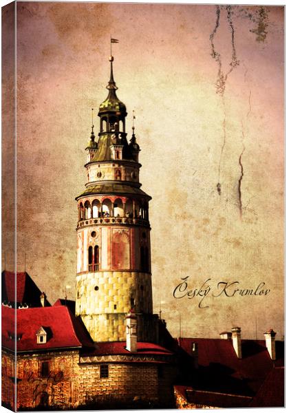 Castle tower of Cesky Krumlov Canvas Print by Sergey Fedoskin