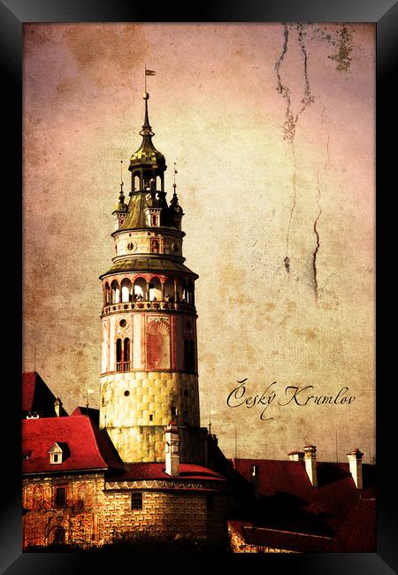 Castle tower of Cesky Krumlov Framed Print by Sergey Fedoskin