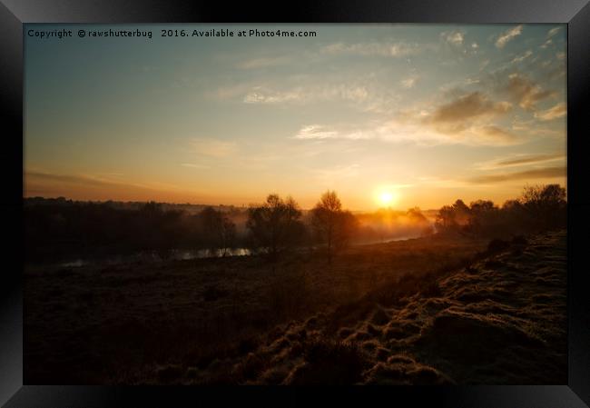Magic Hour At Chasewater Framed Print by rawshutterbug 