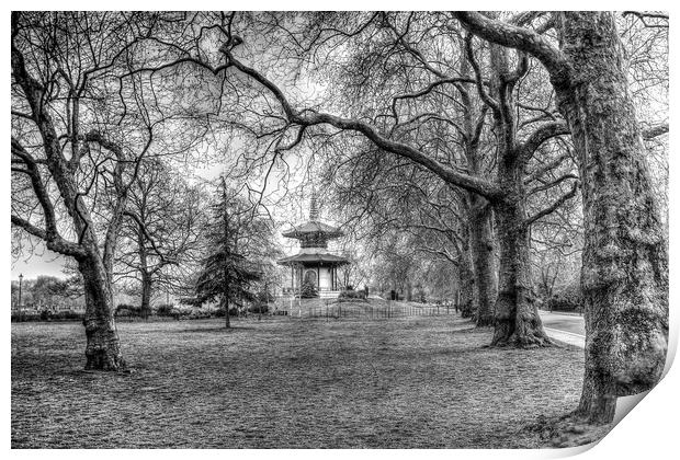The Pagoda Battersea Park London Print by David Pyatt
