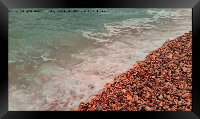 beach, sea, waves Framed Print by Andrey Lipinskiy