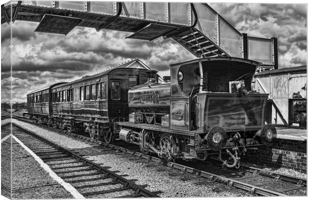 Rosyth No 1 At Furnace Sidings Mono Canvas Print by Steve Purnell