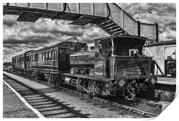 Rosyth No 1 At Furnace Sidings Mono Print by Steve Purnell