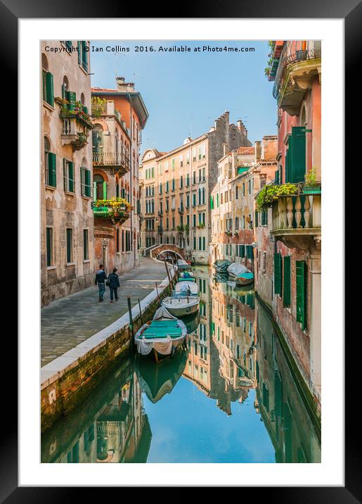 Calm Day at Sestiere di San Polo, Venice Framed Mounted Print by Ian Collins