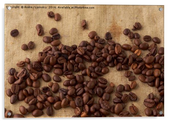 scattered coffee bean Acrylic by Andrey Lipinskiy