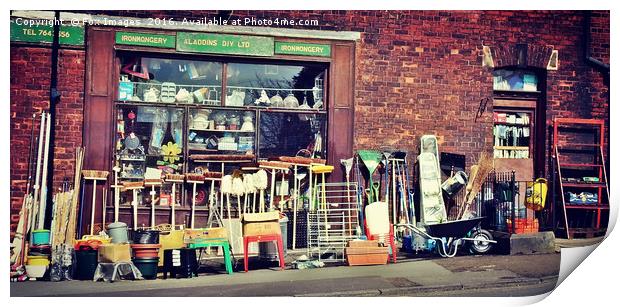 Old shop on the hill Print by Derrick Fox Lomax