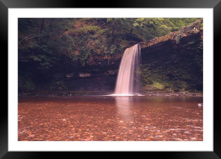 Table top waterfall - Wales Framed Mounted Print by Matthew Hill