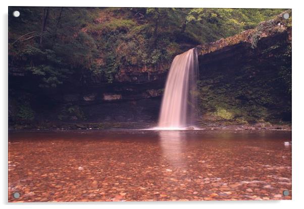 Table top waterfall - Wales Acrylic by Matthew Hill