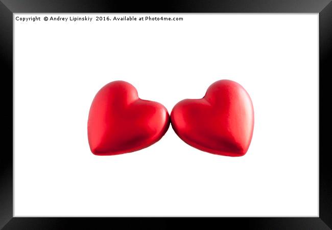 Red heart. Love Framed Print by Andrey Lipinskiy