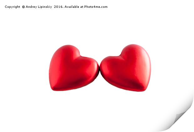 Red heart. Love Print by Andrey Lipinskiy