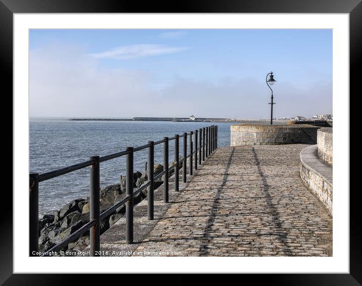 Along The Seafront - Lyme Regis Framed Mounted Print by Susie Peek