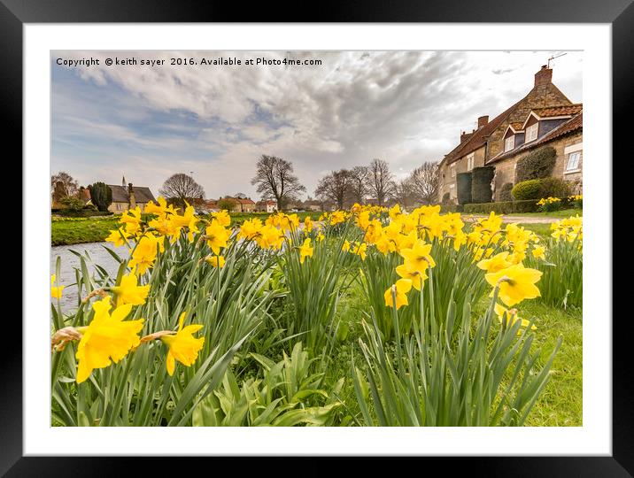 The village green Framed Mounted Print by keith sayer