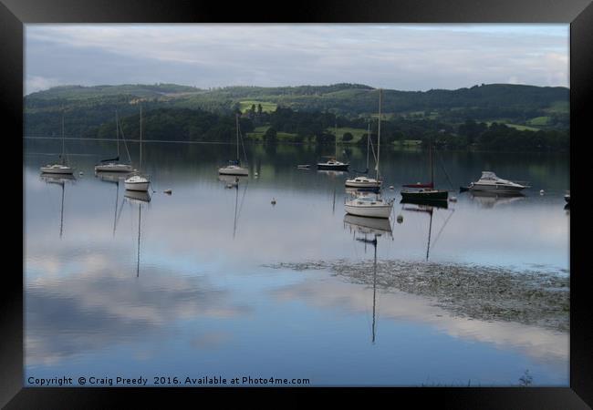 Refelctions on Windemere Framed Print by Craig Preedy