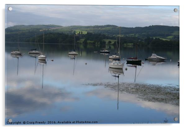 Refelctions on Windemere Acrylic by Craig Preedy