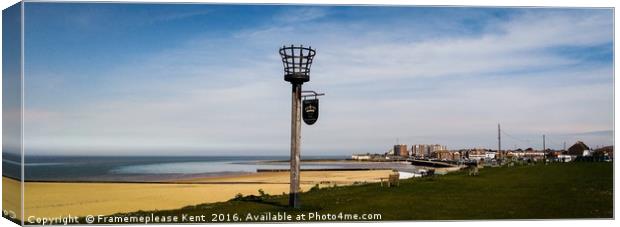 Minnis Bay in Kent  Canvas Print by Framemeplease UK