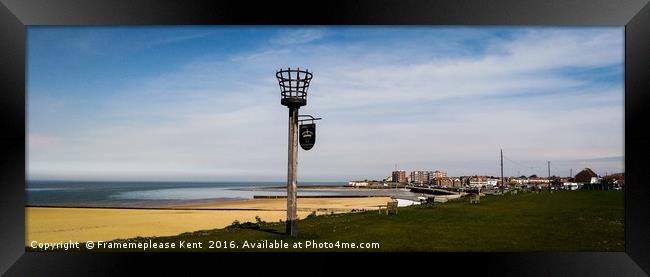 Minnis Bay in Kent  Framed Print by Framemeplease UK