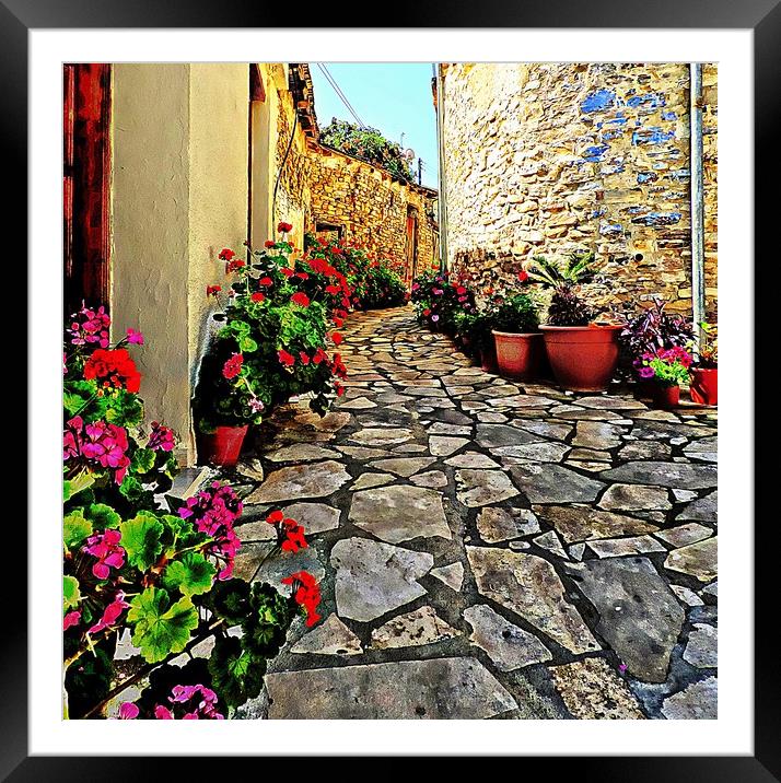 Lace Village Cyprus           Framed Mounted Print by Andy Smith