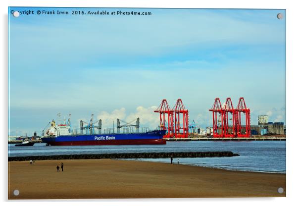 Liverpool 2 new container port Acrylic by Frank Irwin