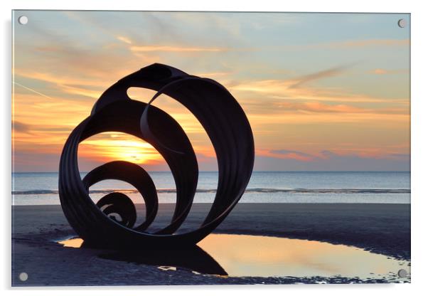 Mary's Shell At Sunset Acrylic by Gary Kenyon