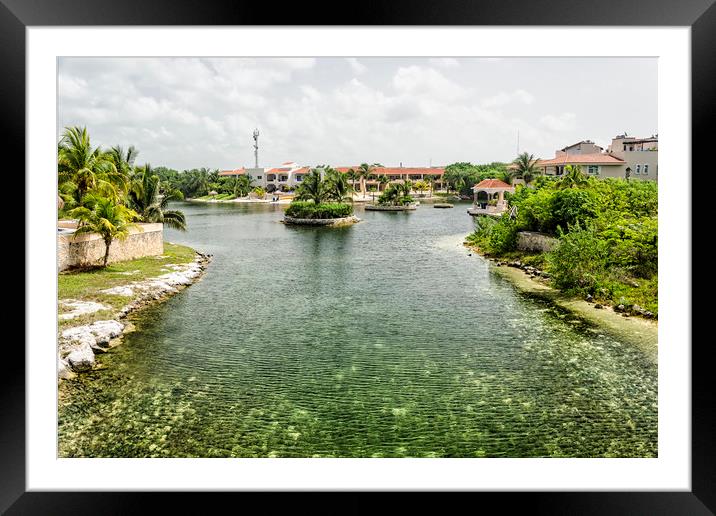 Riviera Maya Lagoon Framed Mounted Print by Valerie Paterson