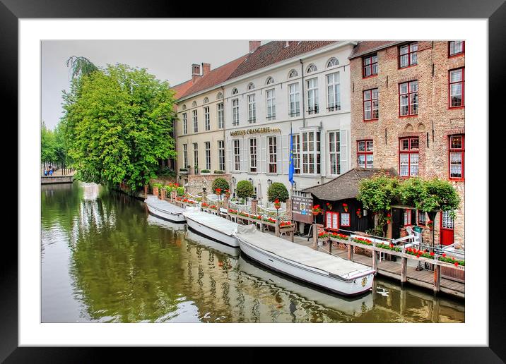 Sights of Brugge Framed Mounted Print by Valerie Paterson