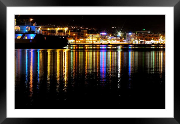 Paphos Harbour and promenade           Framed Mounted Print by Andy Smith