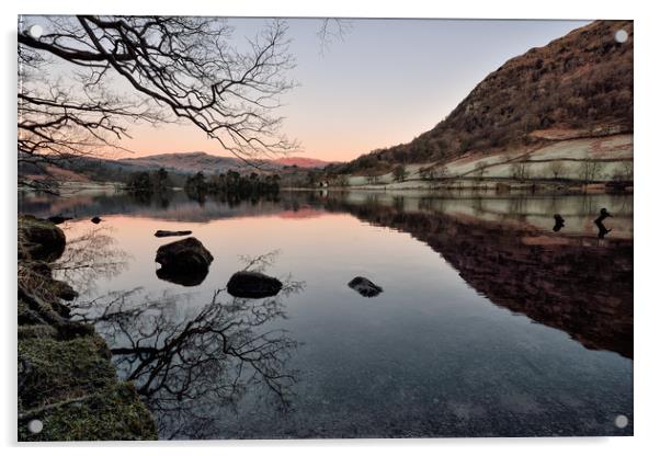 Sunsrise At Rydalwater Acrylic by Gary Kenyon