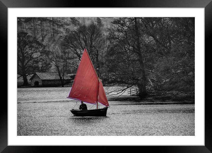 Sailing Ulswater Framed Mounted Print by David French