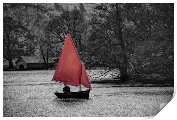 Sailing Ulswater Print by David French